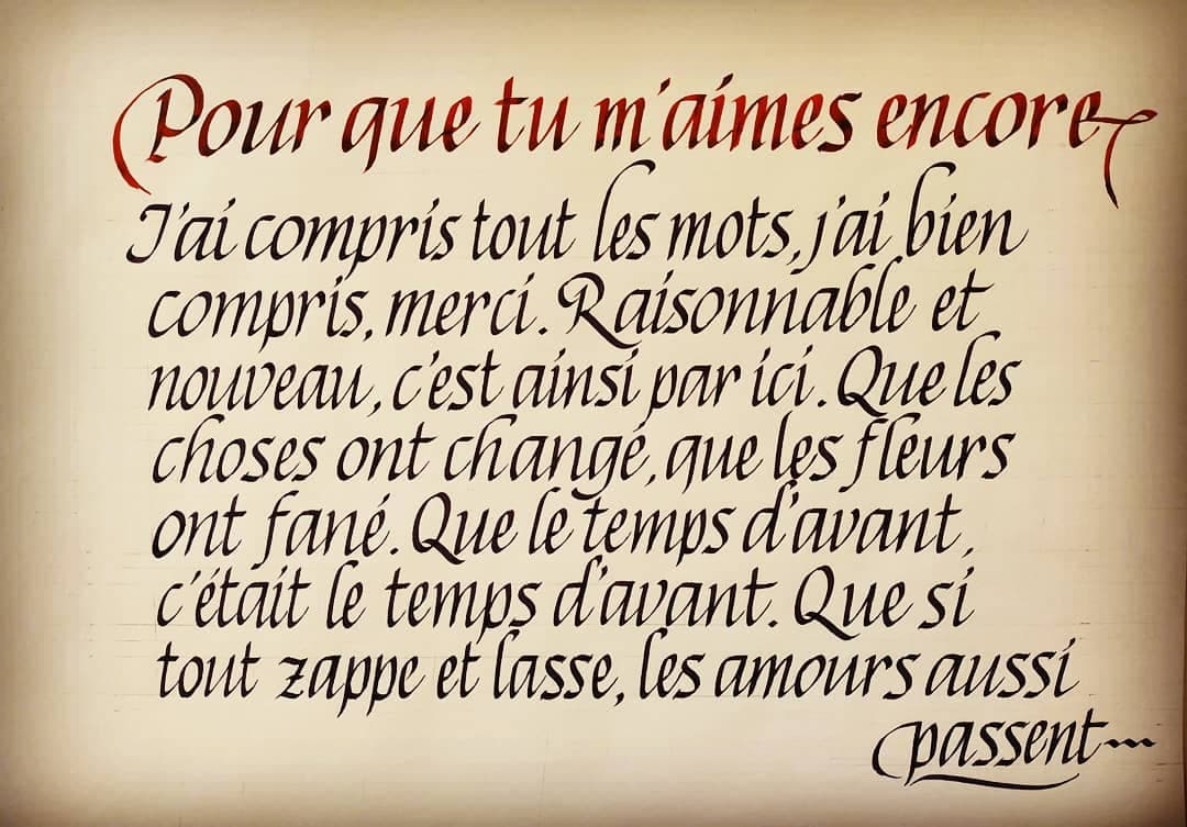 Calligraphie artistique — style traditionnel